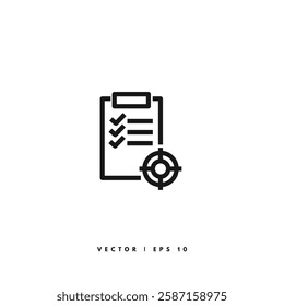 Goal Achieve Icon. Editable Stroke