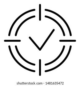 Goal achieved icon. Outline goal achieved vector icon for web design isolated on white background