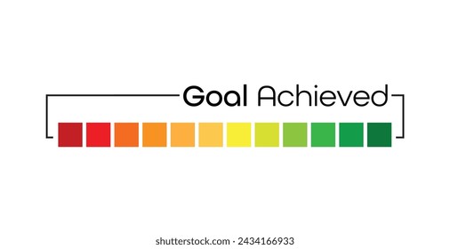 goal achieved text on white background