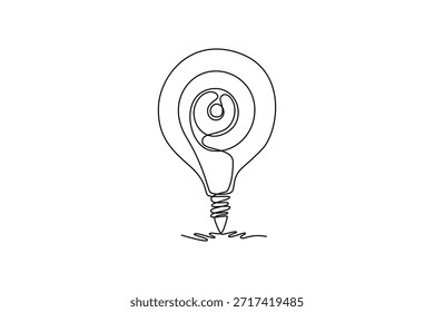 Goal achievement. Benchmarking concept. Single line draw design. Vector graphic illustration