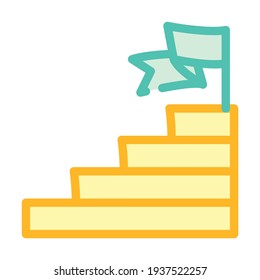 goal achievement color icon vector. goal achievement sign. isolated symbol illustration