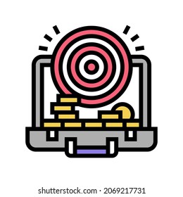 goal achievement color icon vector. goal achievement sign. isolated symbol illustration