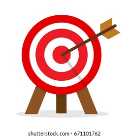 Goal achievement concept. Vector illustration isolated on white background.