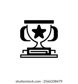 Goal Achievement Glyph Icon. linear style sign for mobile concept and web design. Outline vector icon.