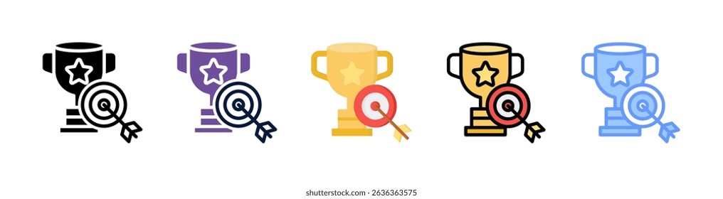 Goal Achievement Icon Element For Design And Vector