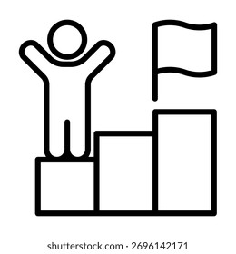 Elemento De Icono De Logro De Metas Para Diseño Y Vector