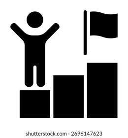 Elemento De Icono De Logro De Metas Para Diseño Y Vector