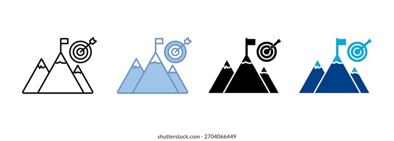 Goal Achievement Icon Set Multiple Style Collection