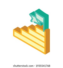 logro de objetivo vector de icono isométrico. signo de logro de objetivos. ilustración de símbolo aislado
