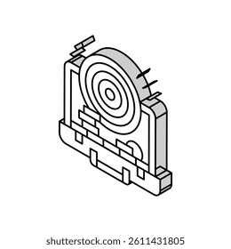 goal achievement isometric icon vector. goal achievement sign. isolated symbol illustration