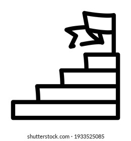 goal achievement line icon vector. goal achievement sign. isolated contour symbol black illustration