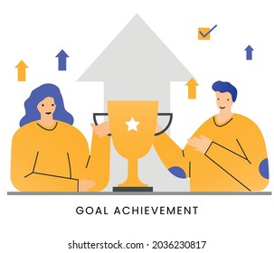 GOAL ACHIEVEMENT - The metaphor of target and goal achievement for productive work. Motivation, determination, and target achievement