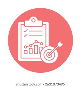 Icono de Vector de logro de objetivos que puede modificarse o editarse fácilmente 

