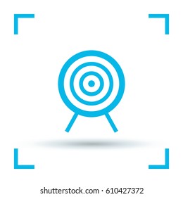 goal aim line vector icon