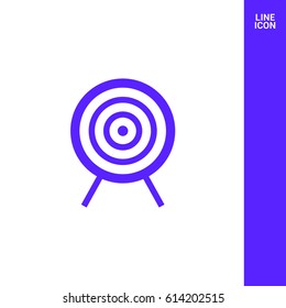 goal aim line vector icon