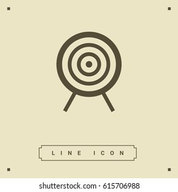 goal aim line vector icon