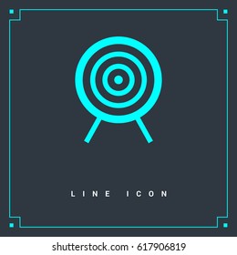 goal aim line vector icon