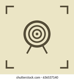 goal aim line vector icon