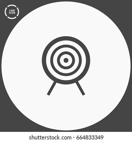 goal aim line vector icon