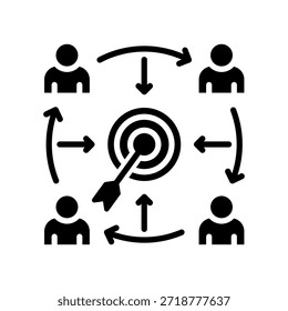 Zielausrichtung Symbol Glyphe Vektorgrafik
