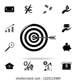 goal and arrow dollar icon. Finance icons universal set for web and mobile