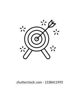 Goal, arrow, target icon. Simple line, outline vector of winning for ui and ux,