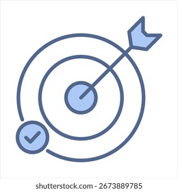 Ilustración vectorial de icono azul de goal