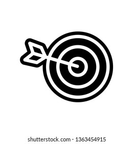 goal and bow icon. Element of Science for mobile concept and web apps icon. Glyph, flat icon for website design and development, app development
