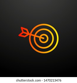 goal and bow nolan icon. Elements of science set. Simple icon for websites, web design, mobile app, info graphics