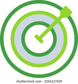 Goal business icon with green duotone style. Corporate, Success, goal, leadership, concept, target, challenge, growth. Vector illustration