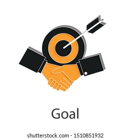 Goal celebration icon creative design. Business idea concept. Vector illustration use for your project.