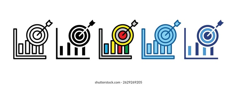 Elemento De Ícone Do Gráfico De Metas Para Design