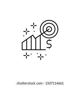 Goal, chart icon. Element of modern business icon