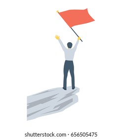 Goal Colored Vector Icon