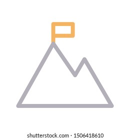 goal colour line vector icon