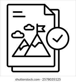 Goal Completion Icon Element For Design