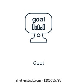 Goal concept line icon. Linear Goal concept outline symbol design. This simple element illustration can be used for web and mobile UI/UX.