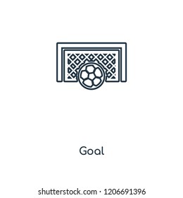 Goal concept line icon. Linear Goal concept outline symbol design. This simple element illustration can be used for web and mobile UI/UX.