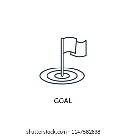 goal concept line icon. Simple element illustration. goal concept outline symbol design from success set. Can be used for web and mobile UI/UX