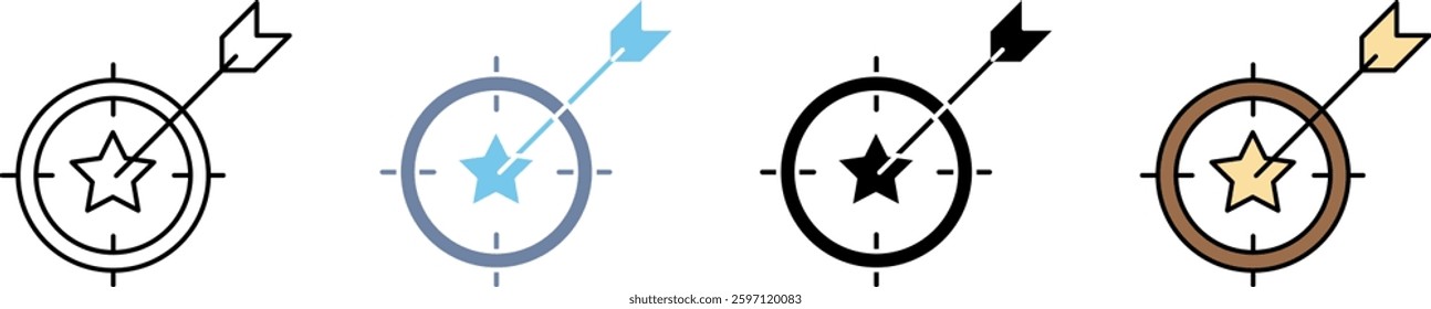 goal concept line icon. Simple element illustration.