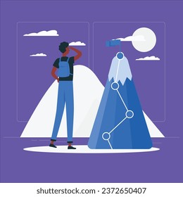 goal concept vector design illustration