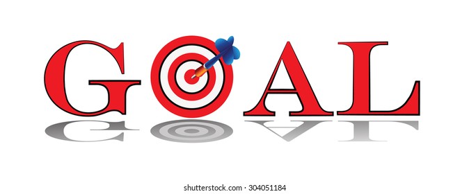 goal concept vector, illustration, goal icon