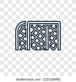 Goal concept vector linear icon isolated on transparent background, Goal concept transparency concept in outline style