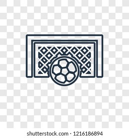 Goal concept vector linear icon isolated on transparent background, Goal concept transparency concept in outline style