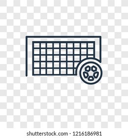 Goal concept vector linear icon isolated on transparent background, Goal concept transparency concept in outline style