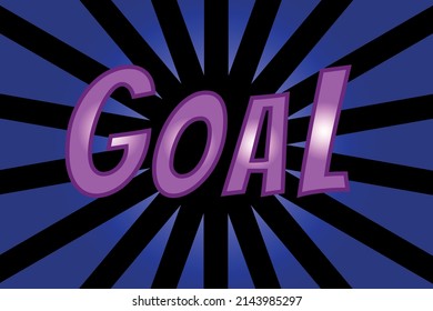 Goal congratulations message in cartoon theme