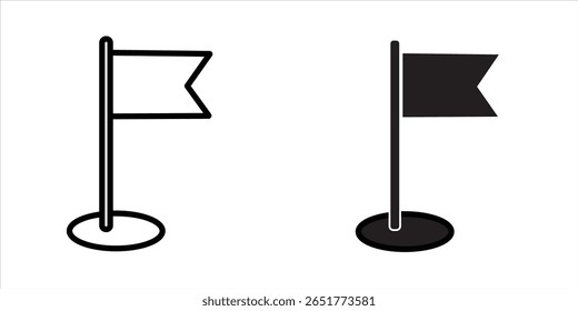 Goal Destination Flag Achievement Outline Icon