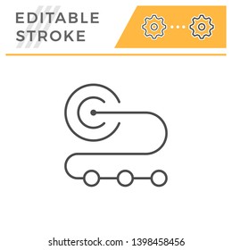 Goal editable stroke line icon
