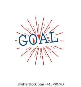 Goal with Firework Salute Burst,Vector illustration