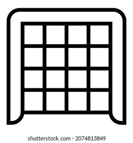 Goal, Flat Icon Illustration Vektor Isolated. Goal and Football Icon-Seat. Suitable for Web Design, Iogo App